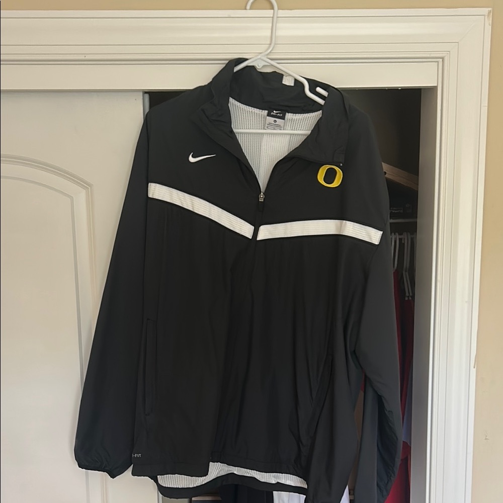 Nike Black and White Oregon Windbreaker - “Pit Crew”